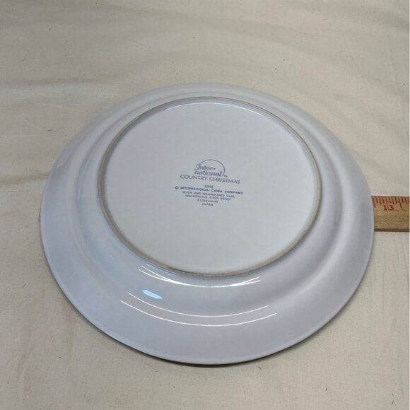 International China Country Christmas Chop Plate Platter Goose Cow Lamb 12 1/2" - Picture 3 of 3